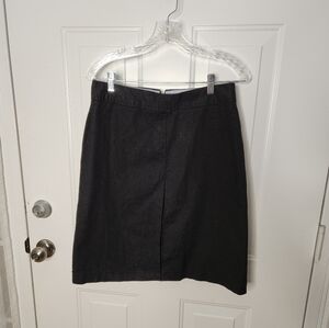 Tommy Hilfiger Stretch Black Skirt Button‎ Back Slit  Size 4